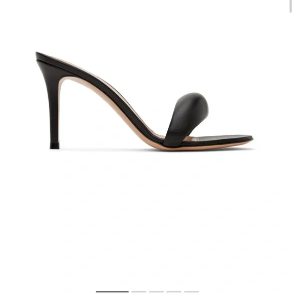 Gianvito Rossi Black Leather Mules Black Bijoux 85 Heeled Sandals Size 36 - Picture 3 of 12